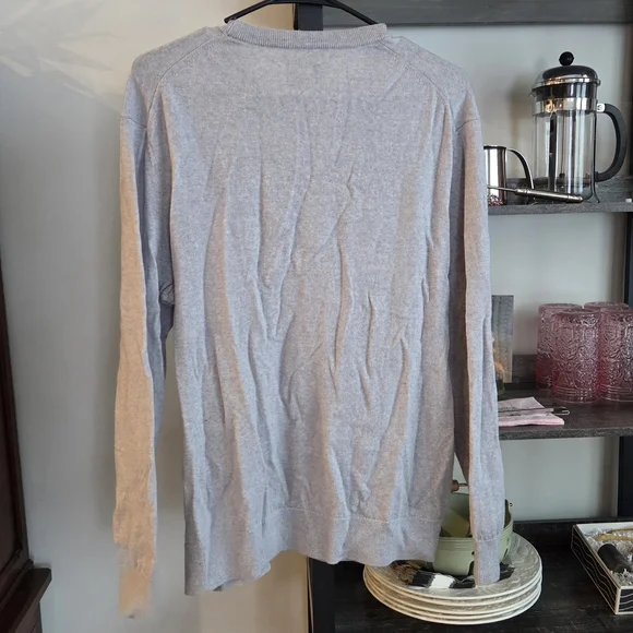 100% Merino Wool Extra Fine Untuckit Gray Crewneck Sweater XL - Picture 2 of 7